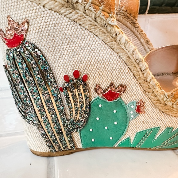 Kate Spade Dallas Cactus Wedges Espadrille Sandals size 10 - Picture 7 of 10